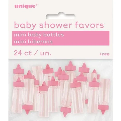 ---Baby Shower Party Favors - Mini Bottles Pink