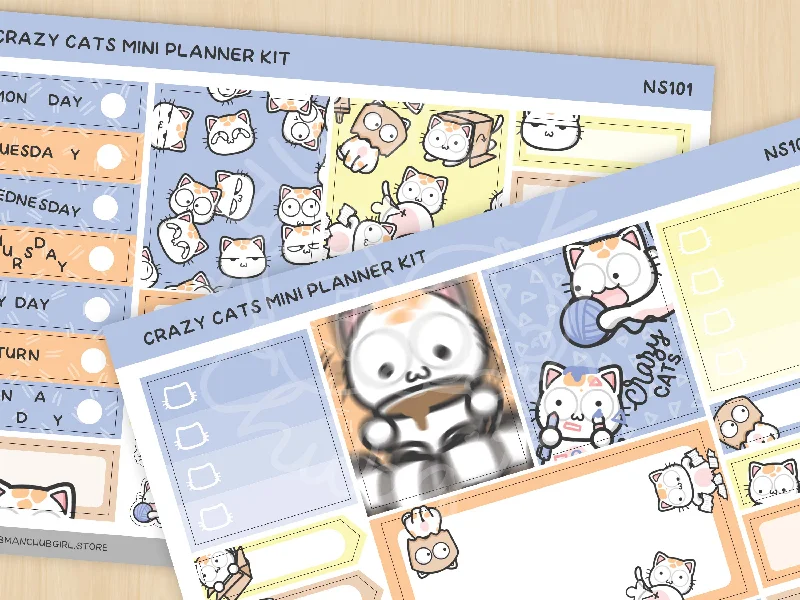 - Deodorizing cat litter tofu litterCrazy Cats mini planner kit (set of 2)